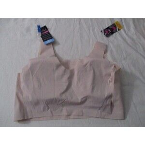 Bali Womens Sz XL Comfort Revolution EasyLite Seamless Wirefree Bra DF3491 Pink